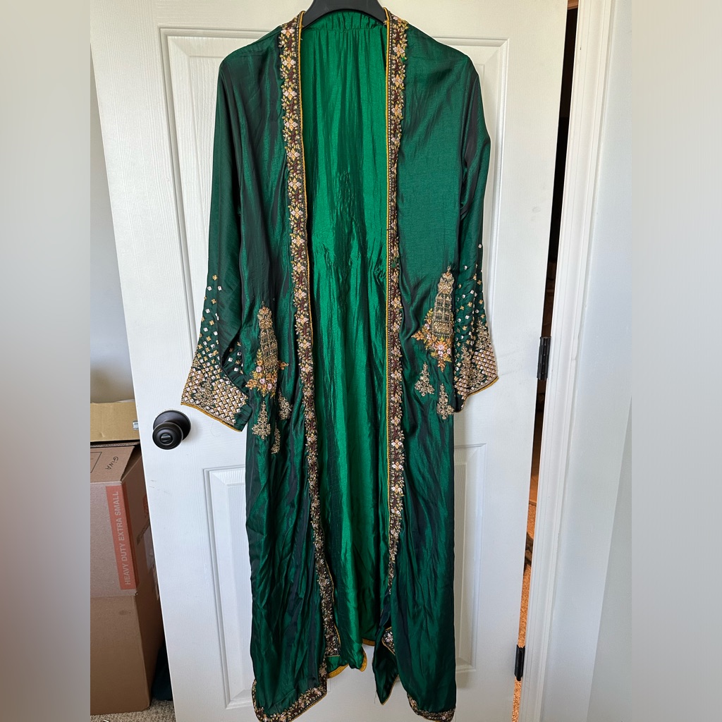 Beautiful Embellished Green Indian Jacket